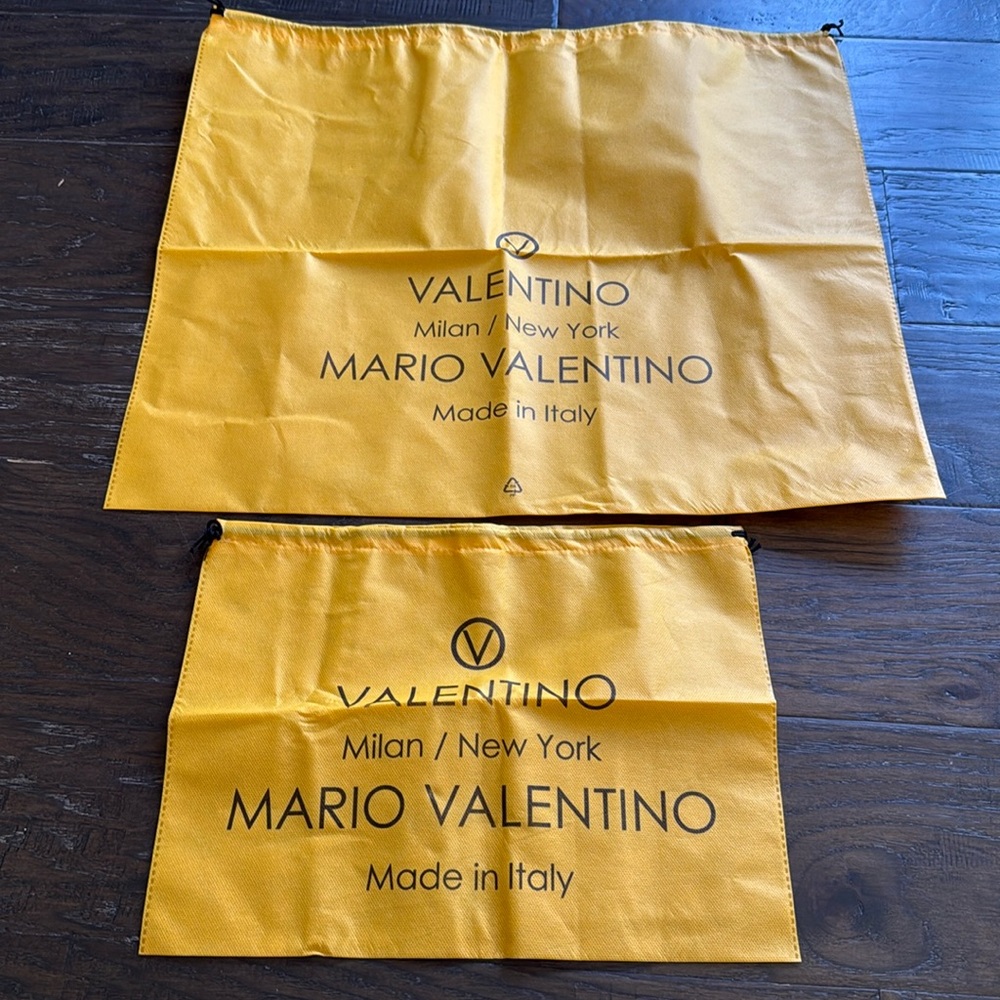 Yellow Valentino Dust Bags (one large and one small)